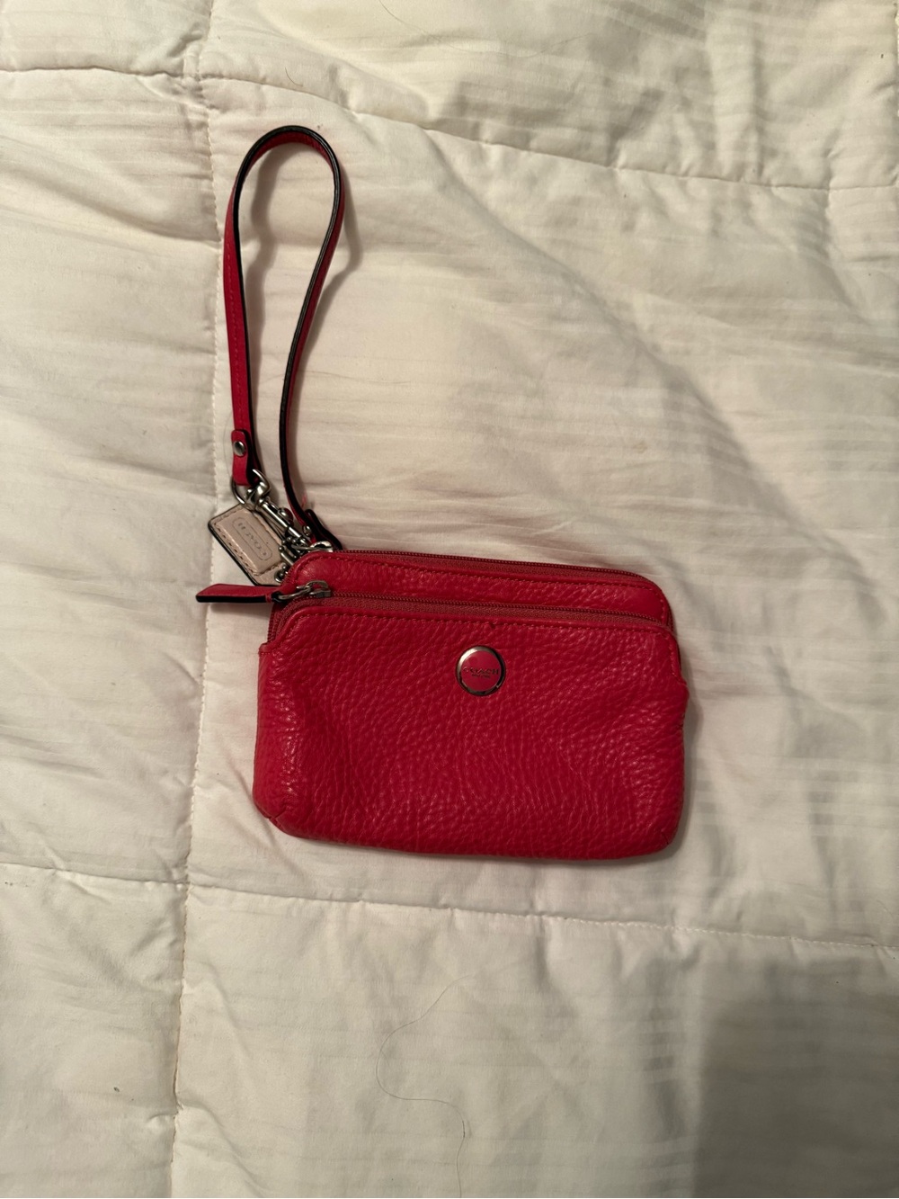 Coach pink Leather Wristlet Pouch - Women's Small bag